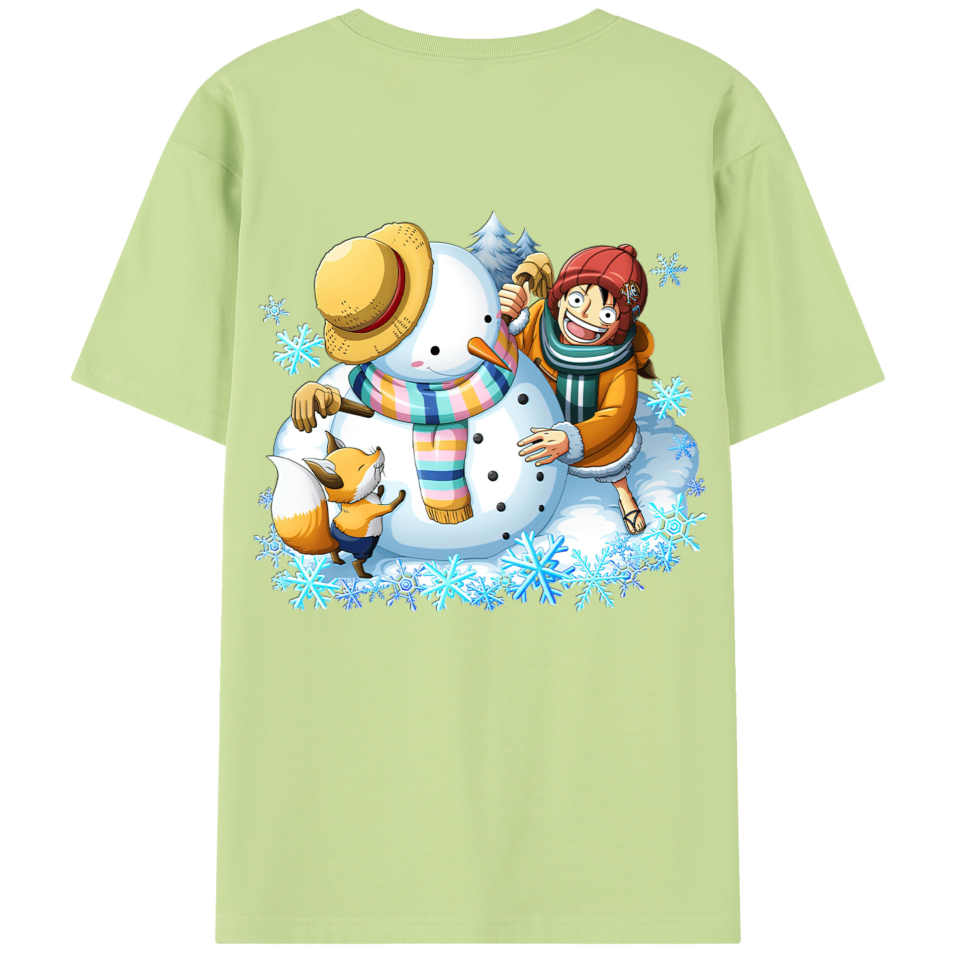 ワンピース モンキー・D・ルフィ ONE PIECE Monkey D. Luffy 綿100％半袖Tシャツ（背面プリント）